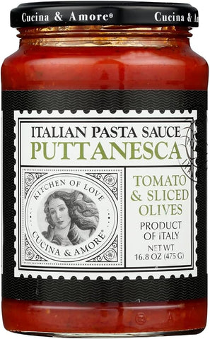 Cucina & Amore Pasta Sauce - Puttanesca 16.8 Oz, 6/cs EXP: 10/2028
