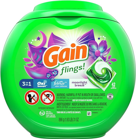 Gain Flings Pod -Moonlight Breeze 42 Ct, 4/cs.
