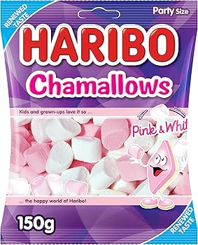 Haribo Chamallows Pink and White 150 G, 24/cs EXP:04/26