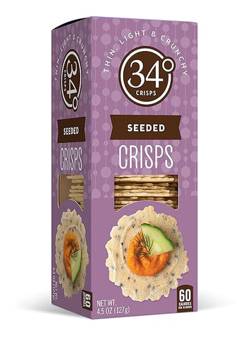 34 Degrees Seeded Crisps 4.5 Oz, 12/cs.