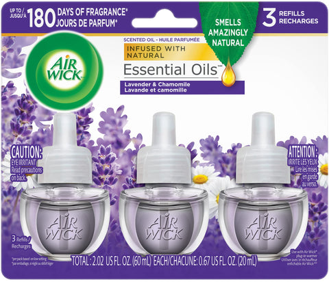 Airwick Scented Oil -Lavender & Chamomile 3 Pk, 6/cs.