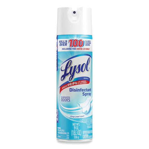 Lysol Disinfectant Spray- Crisp Linen 19 Oz, 12/cs.