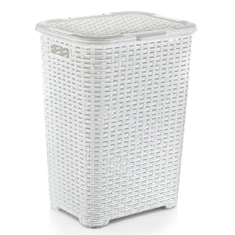 Plastic Rattan Laundry Hamper 60 LT, 6/cs.