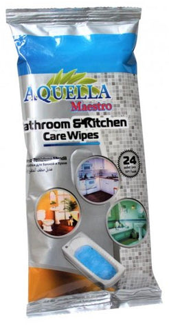 Aquella Maestro Bathroom & Kitchen Wet Wipes 24 CT, 24/cs.
