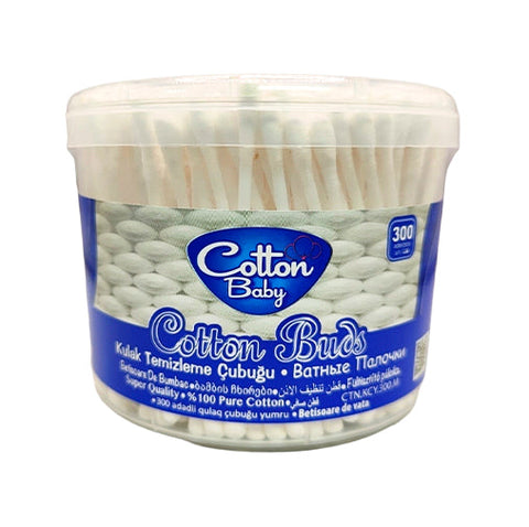 Cotton Baby Cotton Buds 300 CT, 12/cs.