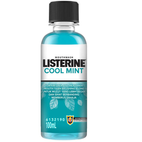 Listerine Mouthwash -Cool Mint 100 Ml(3.38  Oz), 24/cs.