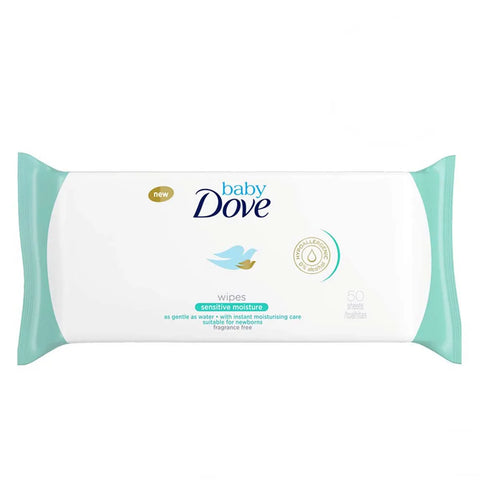 Dove Baby Wipes -Sensitive 50 CT, 12/cs.