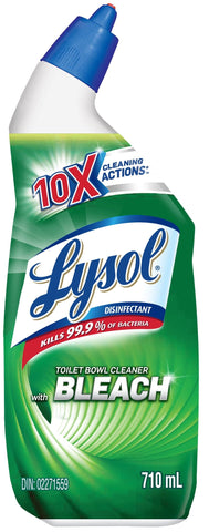 Lysol Toilet Bowl Cleaner -Bleach 710 Ml, 9/cs.