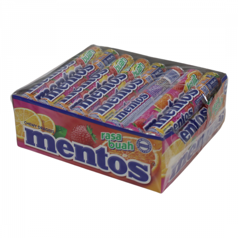 Mentos Candy Roll -Fruit 37 G, 24/cs.