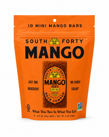 South Forty Fruit Bars Pouches -Mango Mini 10 Ct, 8/cs EXP: 06/10/2027