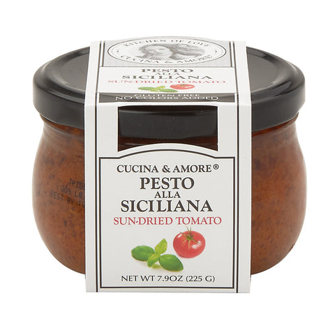 Cucina & Amore Pesto Sauce - Sun-Dried Tomato 7.9 Oz, 6/cs EXP:12/2027