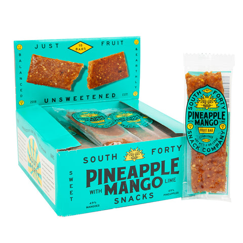 South Forty Fruit Bars -Pineapple Mango Lime 1.2 Oz, 36/cs  EXP: 02/10/2027