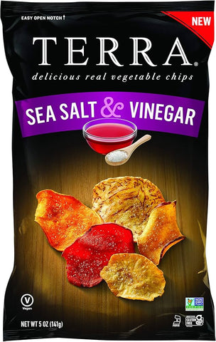 Terra Exotic Salt and Vinegar Chips 5 Oz, 12/cs. EXP: 9/3/2026