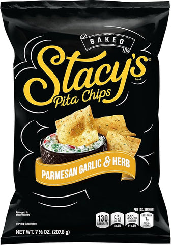 Stacy's Pita Chips Parmesan & Garlic 7.33 Oz, 12/cs  EXP: 8/11/2026