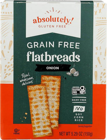 Absolutely Gluten Free Flatbread -Toasted Onion 5.29 Oz, 12/cs.EXP: 1/22/2026
