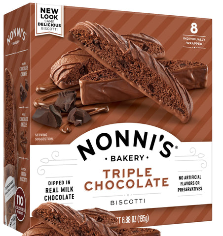 Nonni's Biscotti Triple Chocolate 6.88 Oz, 6/cs