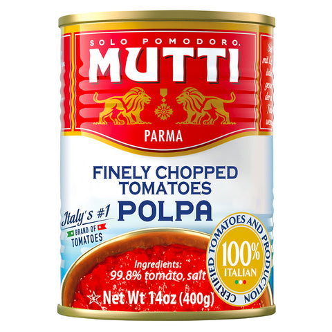 Mutti Crushed Tomatoes Polpa 14 Oz., 12/cs. EXP: 8/31/2027