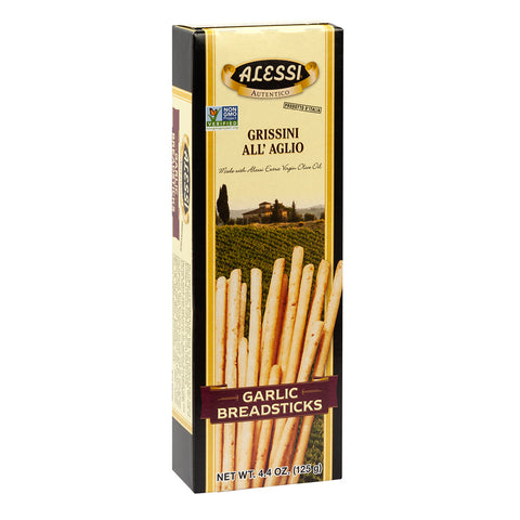 Alessi Garlic Breadsticks 4.4 Oz, 12/cs.  EXP: 09/08/2027