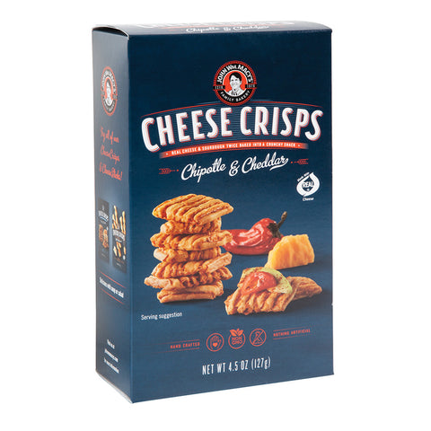 John WM. Macy's CheeseCrisps -Chipotle & Cheddar 4.5 Oz, 6/cs.
