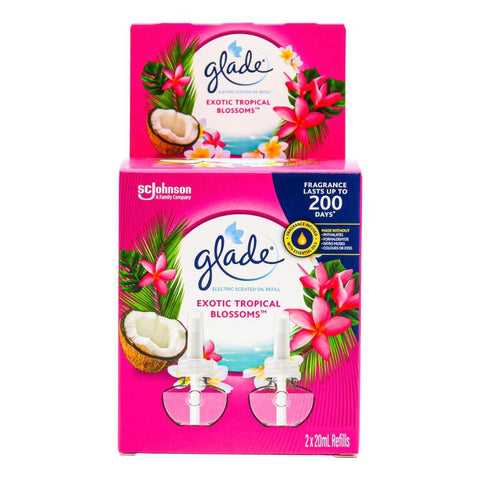Glade Scented Oil Refill -Tropical Blossom 2 Pk,  20 Ml (0.68 Oz), 4/cs.
