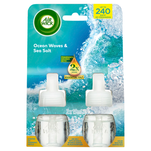 Airwick Scented Oil -Ocean Waves & Sea Salt 2 Pk, 5/cs