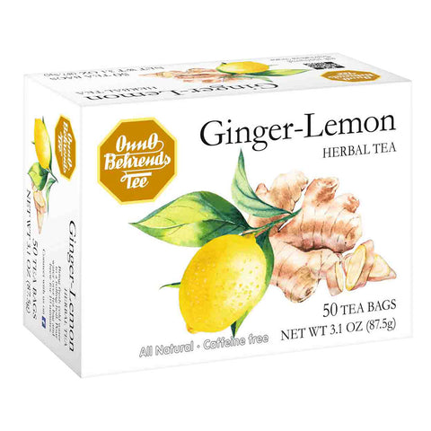 Onno Behrends Ginger Lemon Tea 50 CT, 10/cs EXP: 5/5/2027