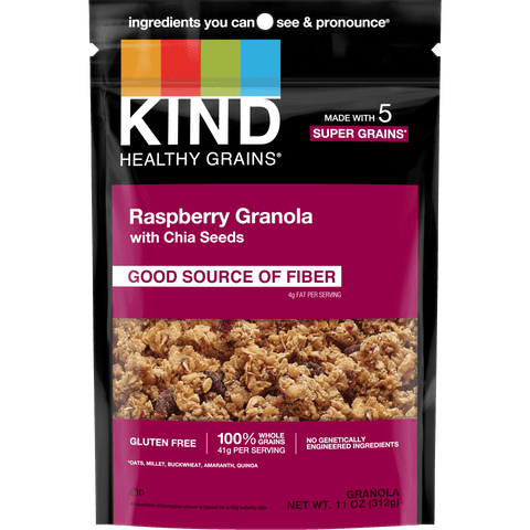 Kind Granola-Raspberry Clusters Chia Seeds Oud 11 Oz, 6/cs EXP: 31/10/2026