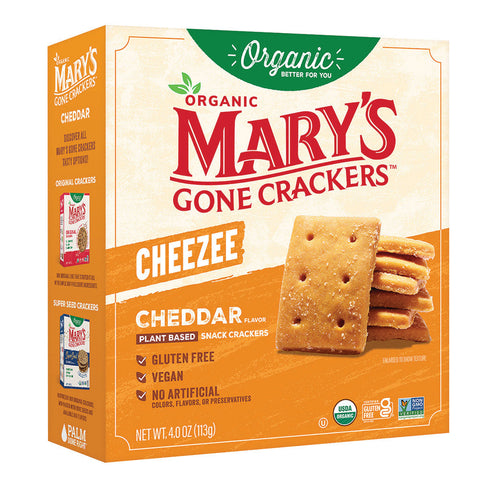 Marys Gone Crackers Organic  -Cheese Cheddar 4 Oz, 6/cs EXP:07/14/2026