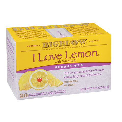 Bigelow Tea - I Love Lemon 20 CT, 6/cs. EXP: 10/2027