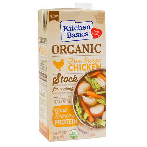 Kitchen Basics Organic Chicken Stock 32 Oz, 12/cs.  EXP: 05/15/2027