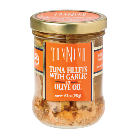 Tonnino Tuna Fillets In Olive Oil w/Garlic 6.7 Oz 6/cs. EXP: 02/2029