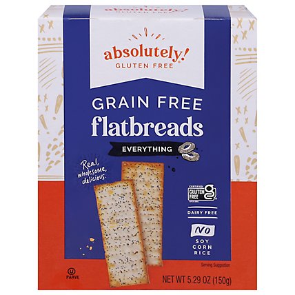 Absolutely Gluten Free Flatbread -Everything 5.29 Oz, 12/cs. EXP: 8/30/2026