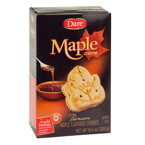 Dare Maple Sandwich Creme Cookies 10.6 Oz, 12/cs. EXP: 10/7/2026