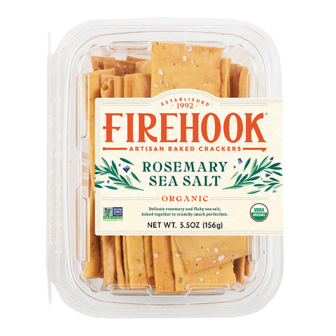 Firehook Rosemary Sea Salt Crackers 5.5 Oz, 8/cs