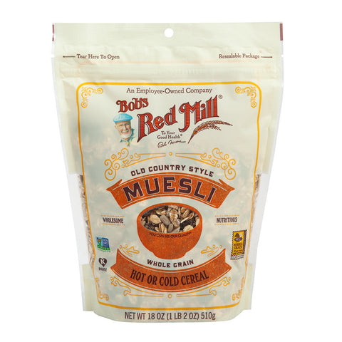 Bob's Red Mill -Whole Grain Old Country Muesli Cereal 18 Oz, 4/cs. EXP: 1/15/2027