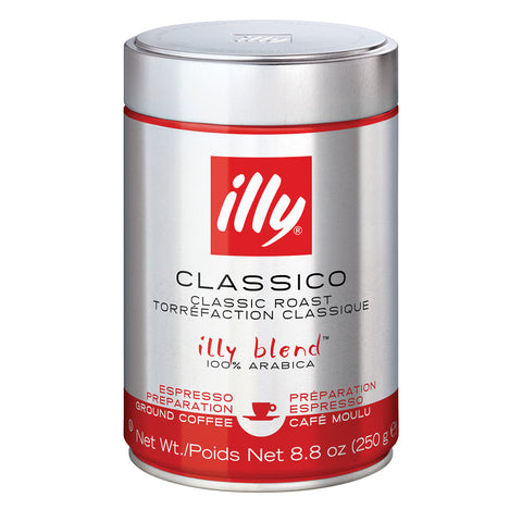 Illy Classico Ground Medium Roast Coffee 8.8 Oz, 6/cs. EXP : 11/2027