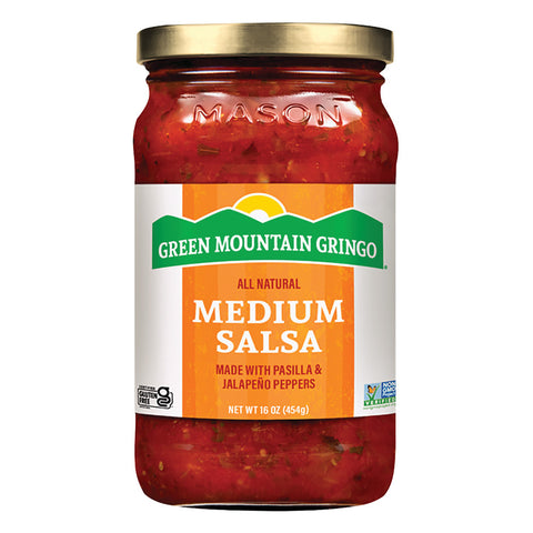 Green Mountain Gringo Salsa -Medium 16 Oz, 12/cs.  EXP: 05/12/2027