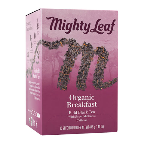 Mighty Leaf Tea- Organic Breakfast  15 CT, 6/cs. EXP: 1/2/2028