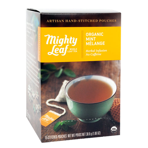 Mighty Leaf Tea- Organic Mint Melange 15  CT, 6/cs.  EXP: 11/28/2027