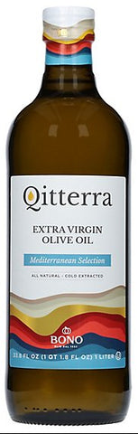 Qitterra Extra Virgin Mediterranean Selection Olive Oil 33.8 Oz, 6/cs. EXP: 11/24/2027