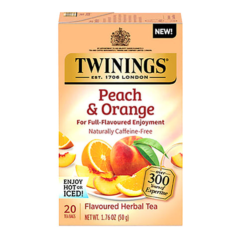 Twinings Tea -White Peach & Orange 20 Ct, 6/cs EXP: 07/07/2028
