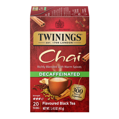 Twinings Tea -Decaffeinated Chai Tea 20 Ct, 6/cs.