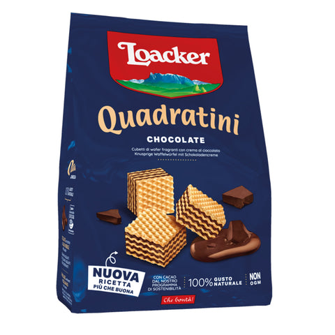Loacker Quadratini Chocolate 250 G (8.82 Oz), 6/cs.