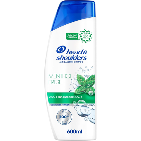 H & S Shampoo -Menthol Fresh 600 Ml (20.29 Oz, 6/cs.