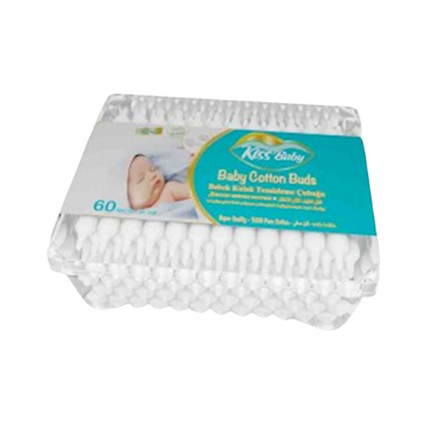 Kiss Baby Cotton Buds 60 CT, 12/cs