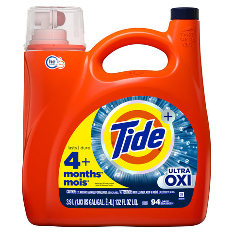 Tide Liquid Detergent -Ultra Oxi Odor 132 Oz, 4/cs.