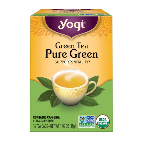 Yogi Tea -Green Tea Pure Green 16 Ct, 6/cs.  EXP: 12/23/2027
