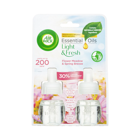 Airwick Scented Oil -Fresh Flower & Spring Breeze 2 Pk, 5/cs