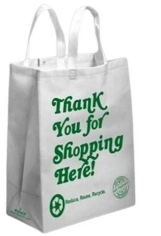 1N Nonwoven Handled 3D Bag -White 300/cs.