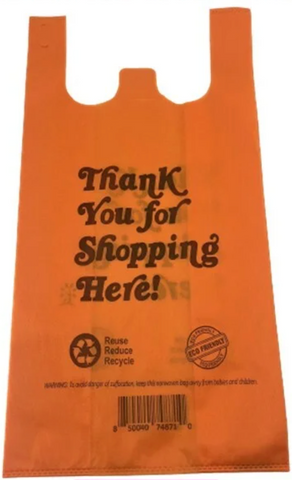 Non-Woven T-Shirt Bag -White 450/cs.
